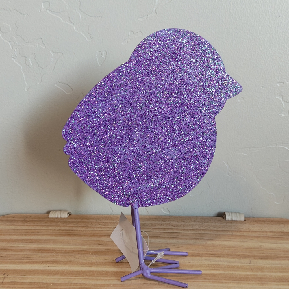 Purple Glitter Chick Spring Or Easter Decor